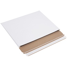 100-17 x 14 x 1" White Stayflats® Gusseted Mailers