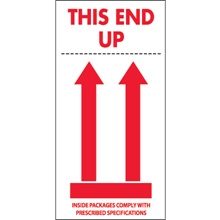 4 x 8" - "This End Up" Labels