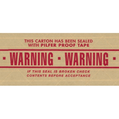 3" x 450' "Warning" Tape Logic® Grade 7500 Messaged Reinforced Water Activated Tape
