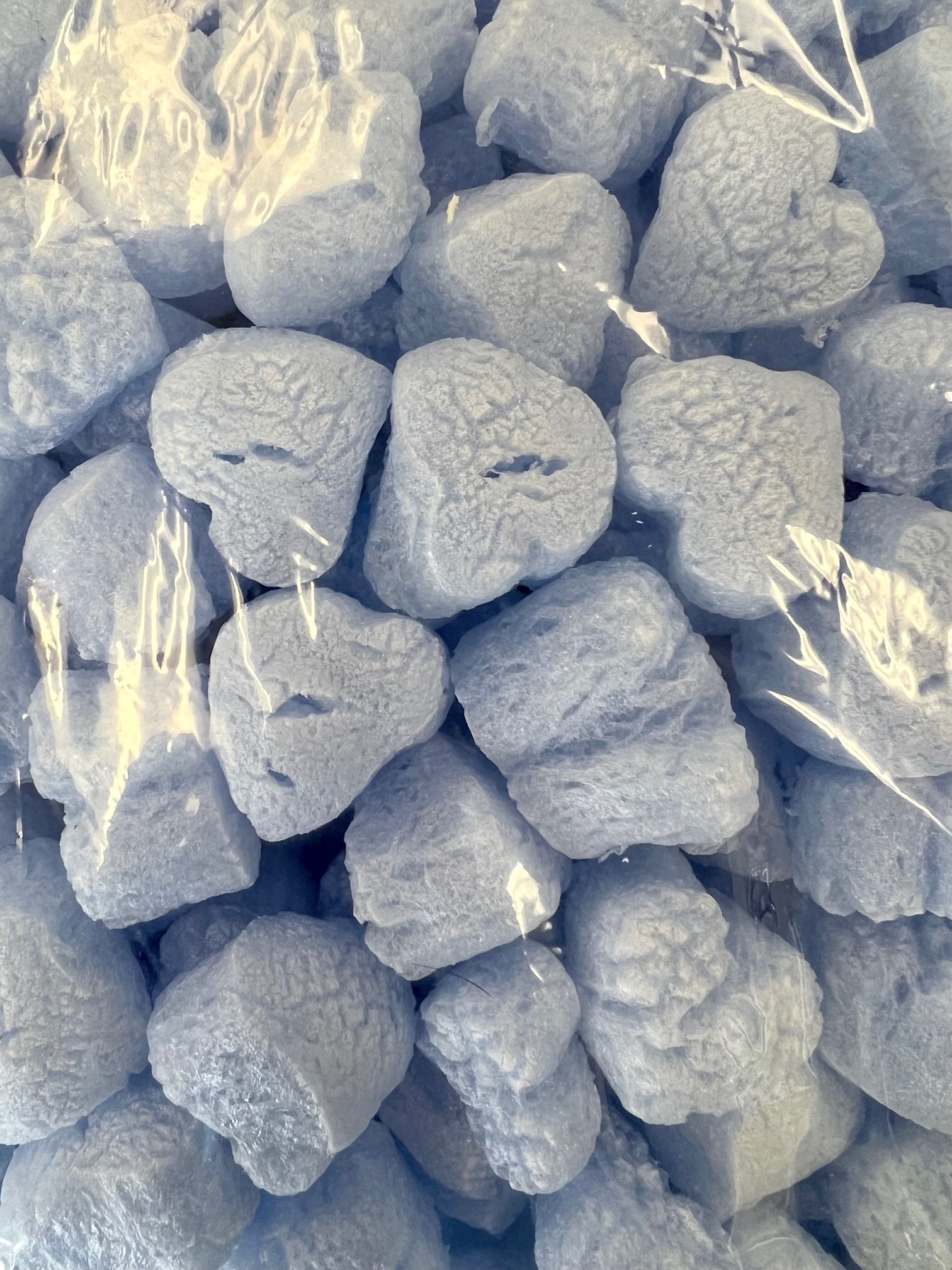 FunPak Blue Hearts Packing Peanuts Mini Pack Plant Based Biodegradable Compostable  0.6 cu ft Bag
