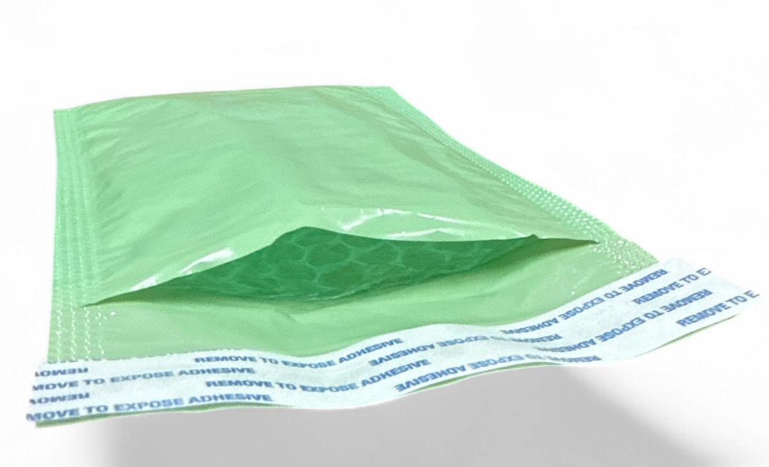 Bubblefast! #000 (4" x 8") BioNatur Biodegradable & Recyclable Green Poly Bubble Mailers