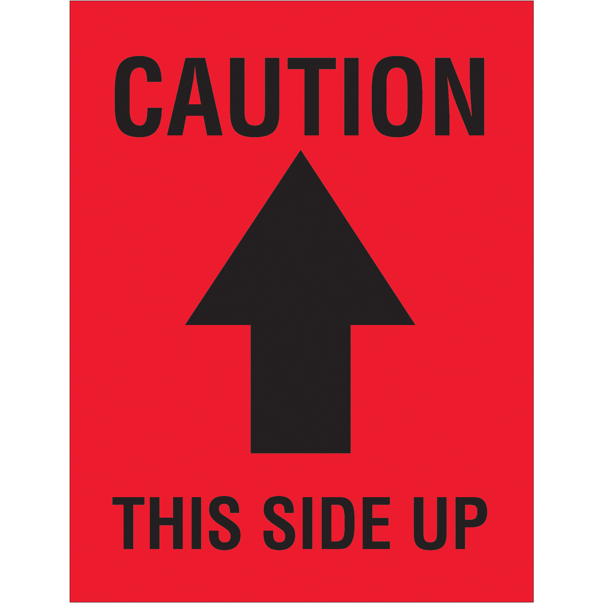 3 x 4" - "Caution - This Side Up" Black Arrow Labels