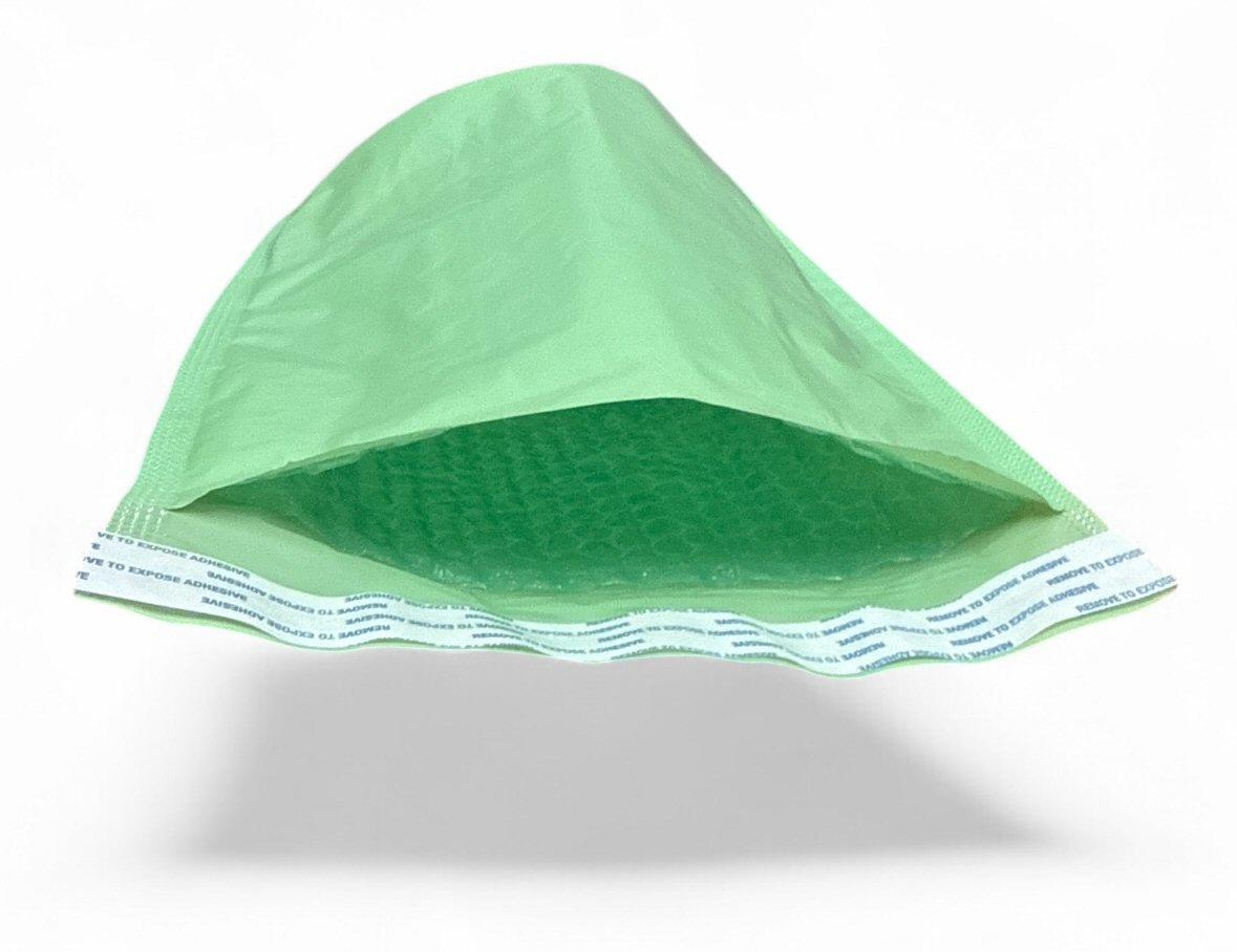 Bubblefast! #2 (8.5" x 12") BioNatur Biodegradable & Recyclable Green Poly Bubble Mailers