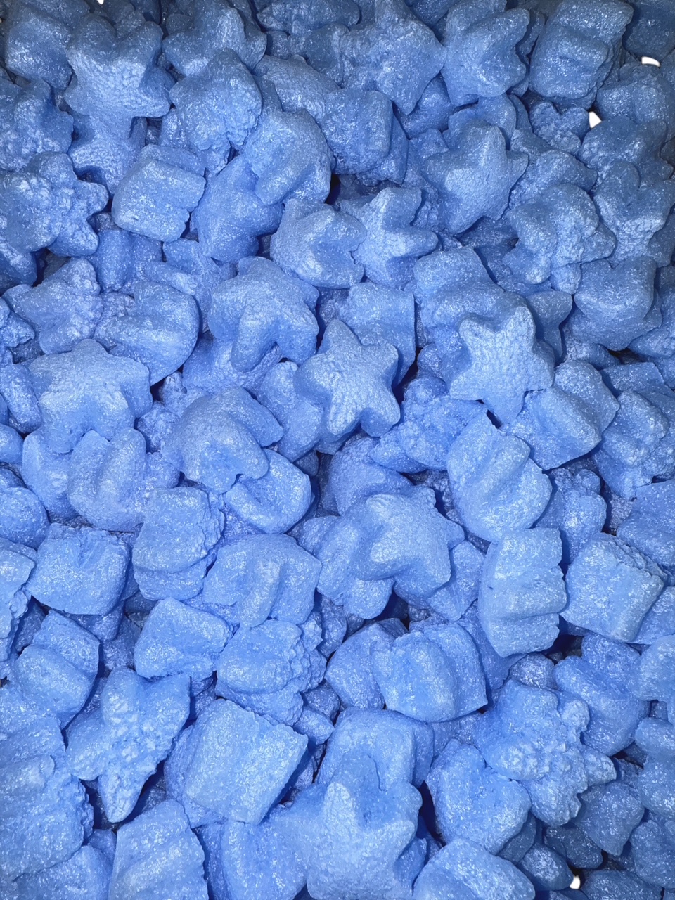 FunPak Blue Stars Packing Peanuts  Plant Based Biodegradable Compostable 1.5  cu ft Bag