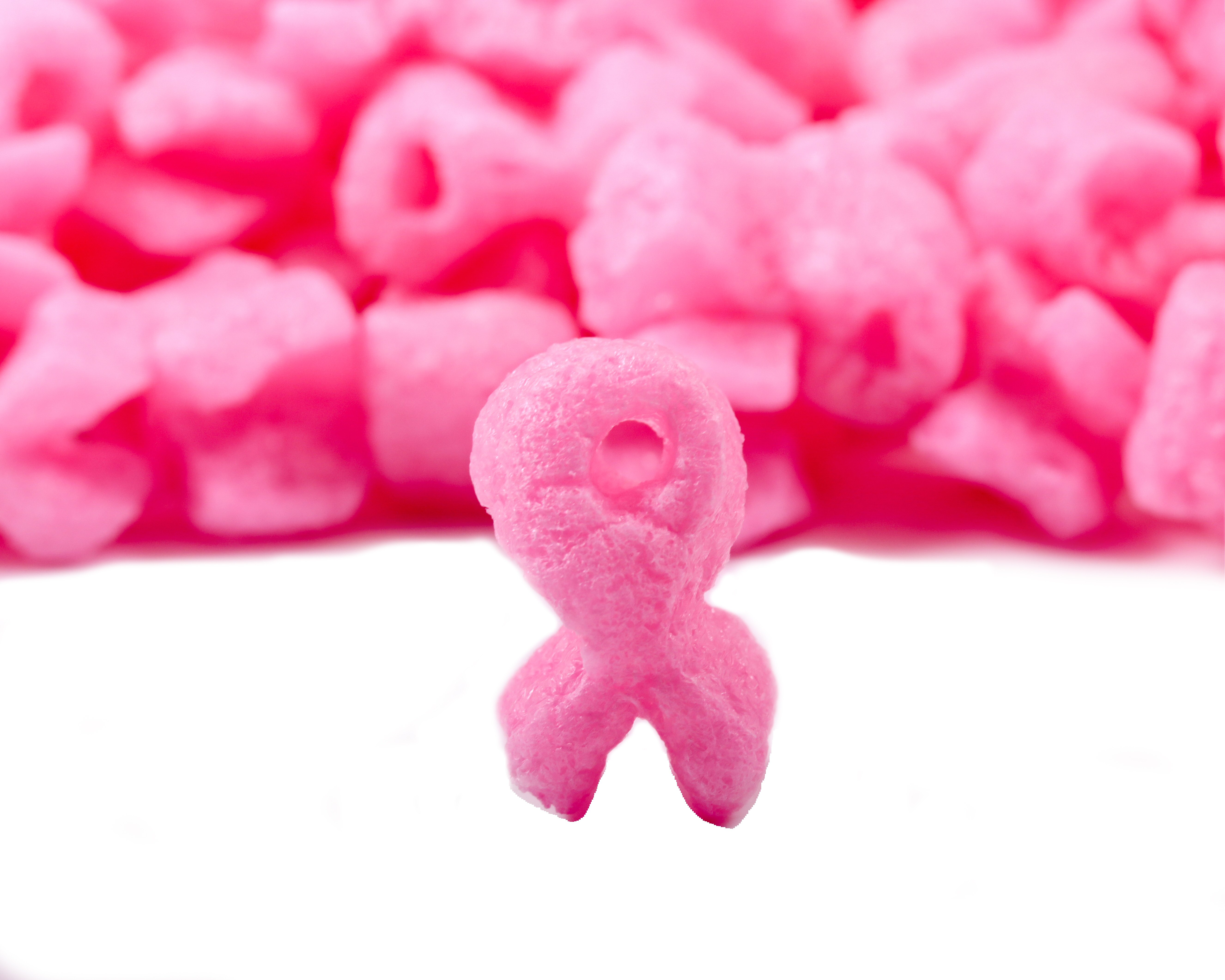FunPak Pink Ribbons Packing Peanuts Mini Pack Plant Based Biodegradable Compostable  0.6 cu ft Bag