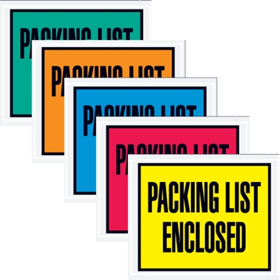 7 x 5 1/2" "Packing List Enclosed" Envelopes