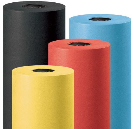 36" - 50 lb. Colored Kraft Paper Rolls