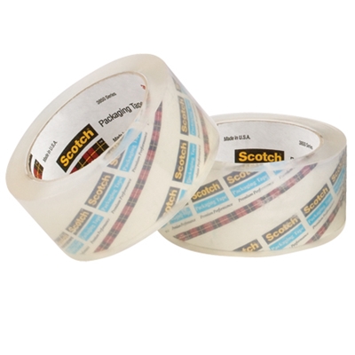 2" x 55 yds. 3.1 mil Crystal Clear Scotch® Heavy-Duty Shipping Packaging Tape 3850