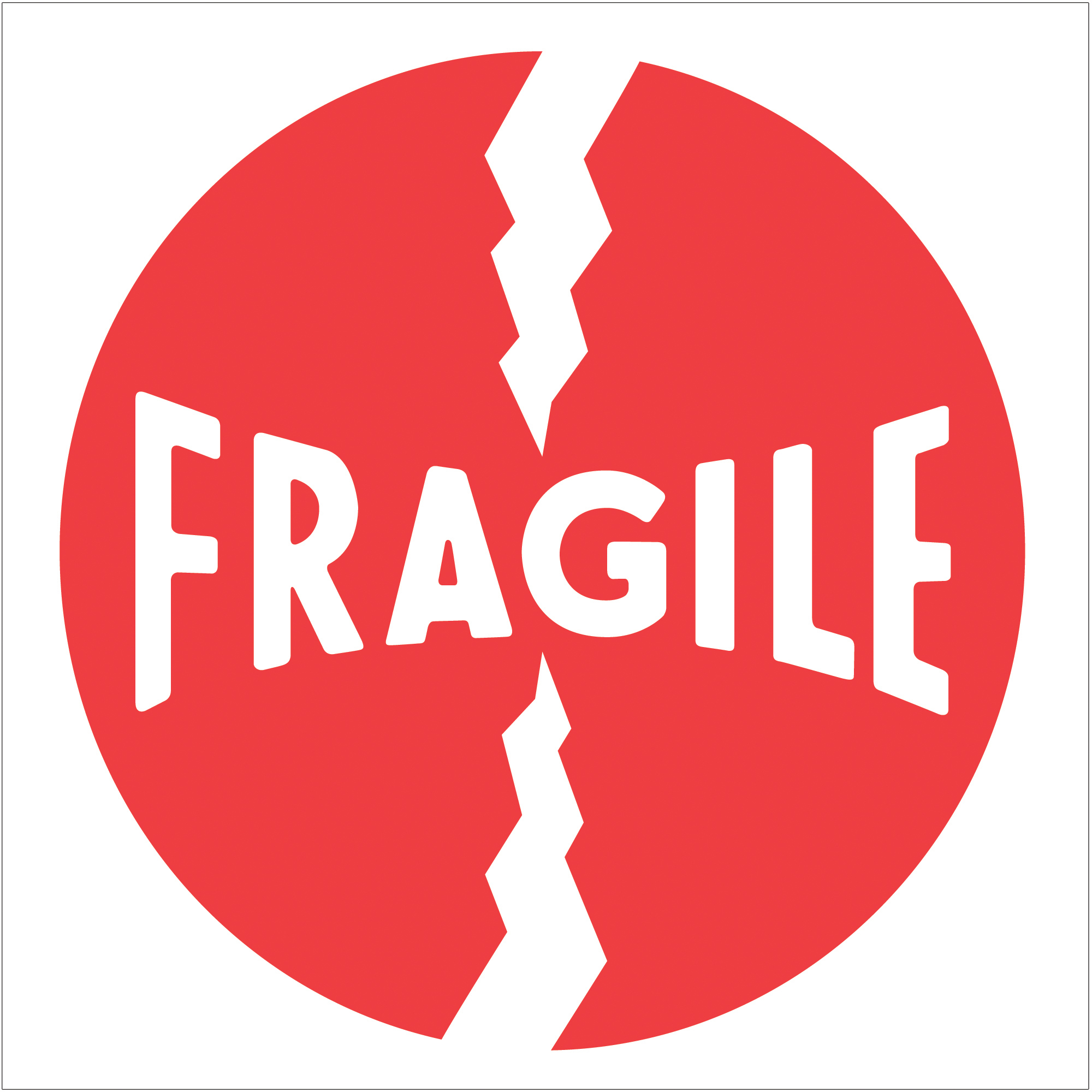 4 x 4 - "Fragile" Circle Labels