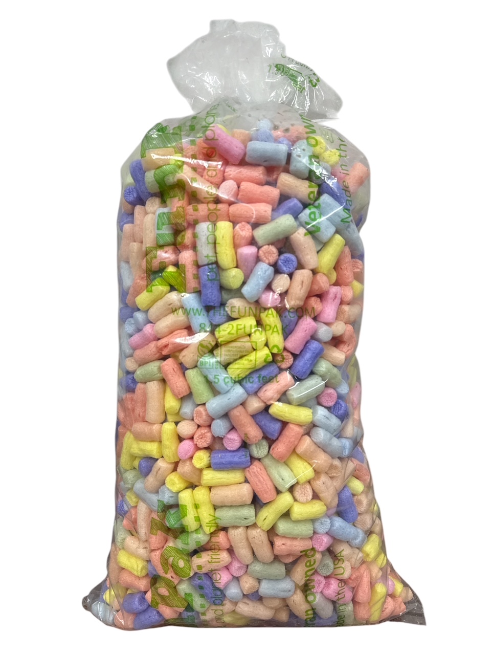 FunPak Rainbow Noodles Packing Peanuts  Plant Based Biodegradable Compostable 1.5  cu ft Bag