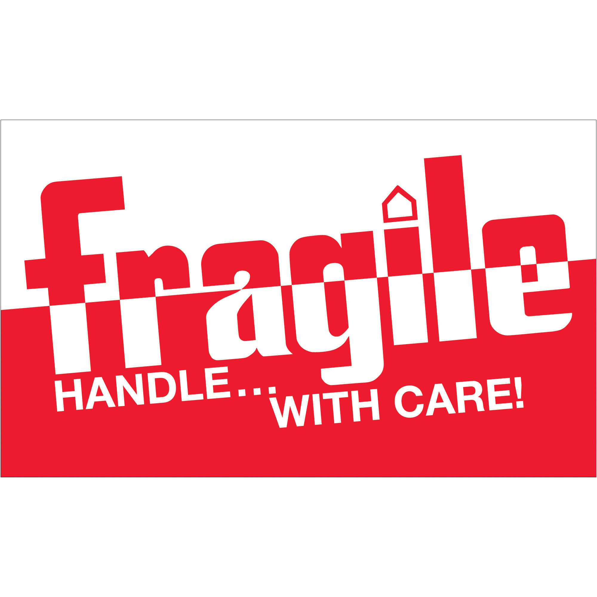 3" x 5 - "Fragile - Handle With Care" Labels