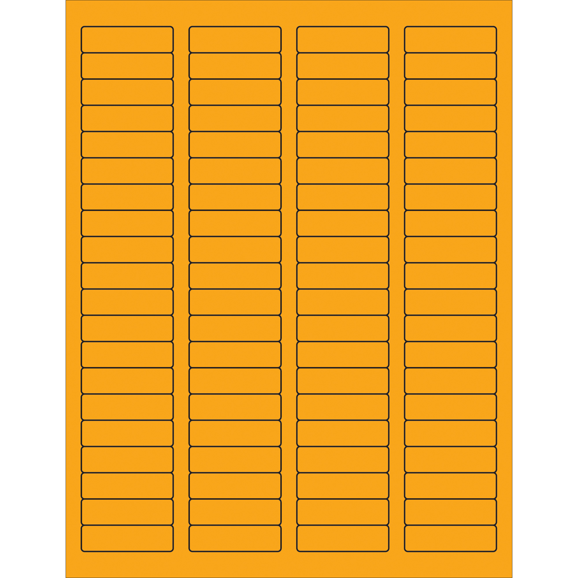 4 x 2" Fluorescent Rectangle Laser Labels-10 Labels per Sheet