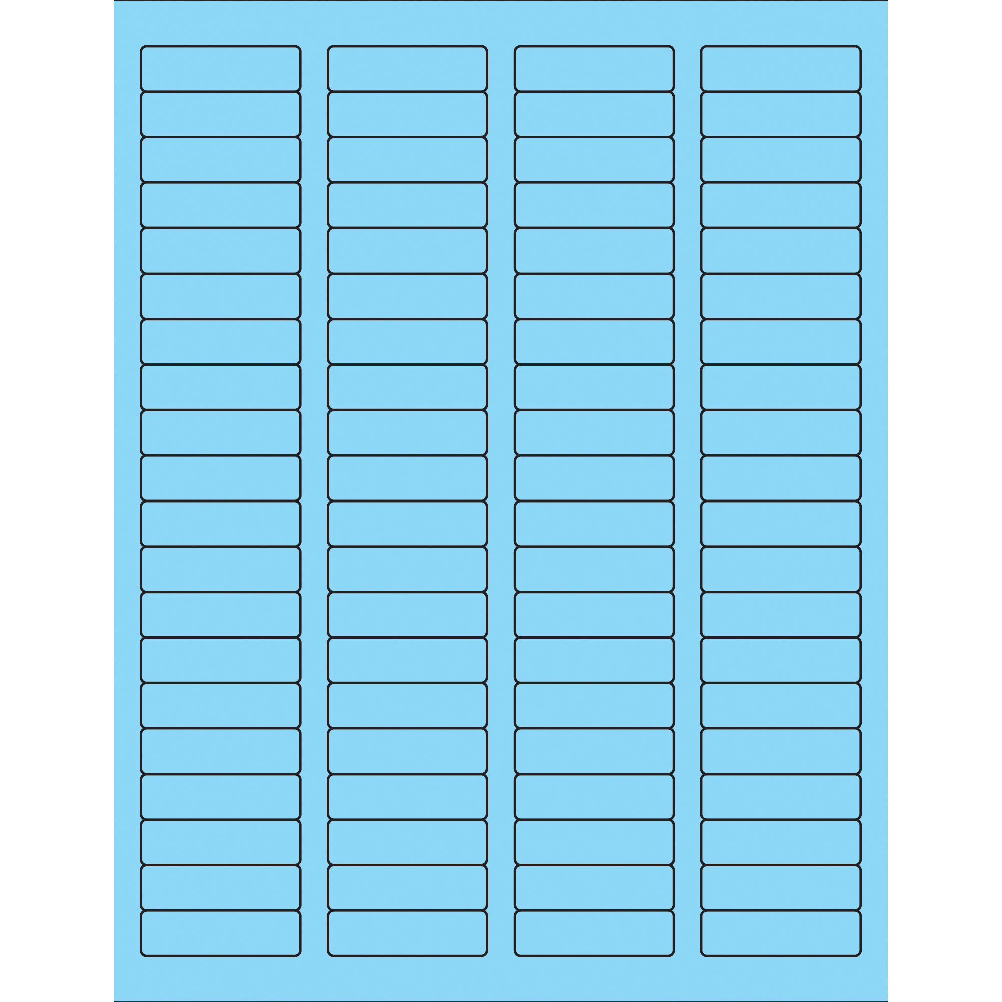 4 x 6" Fluorescent Rectangle Laser Labels-4 Labels per Sheet