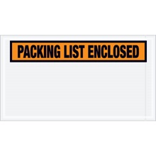 5 1/2 x 10" Orange Panel Face "Packing List Enclosed" Envelopes