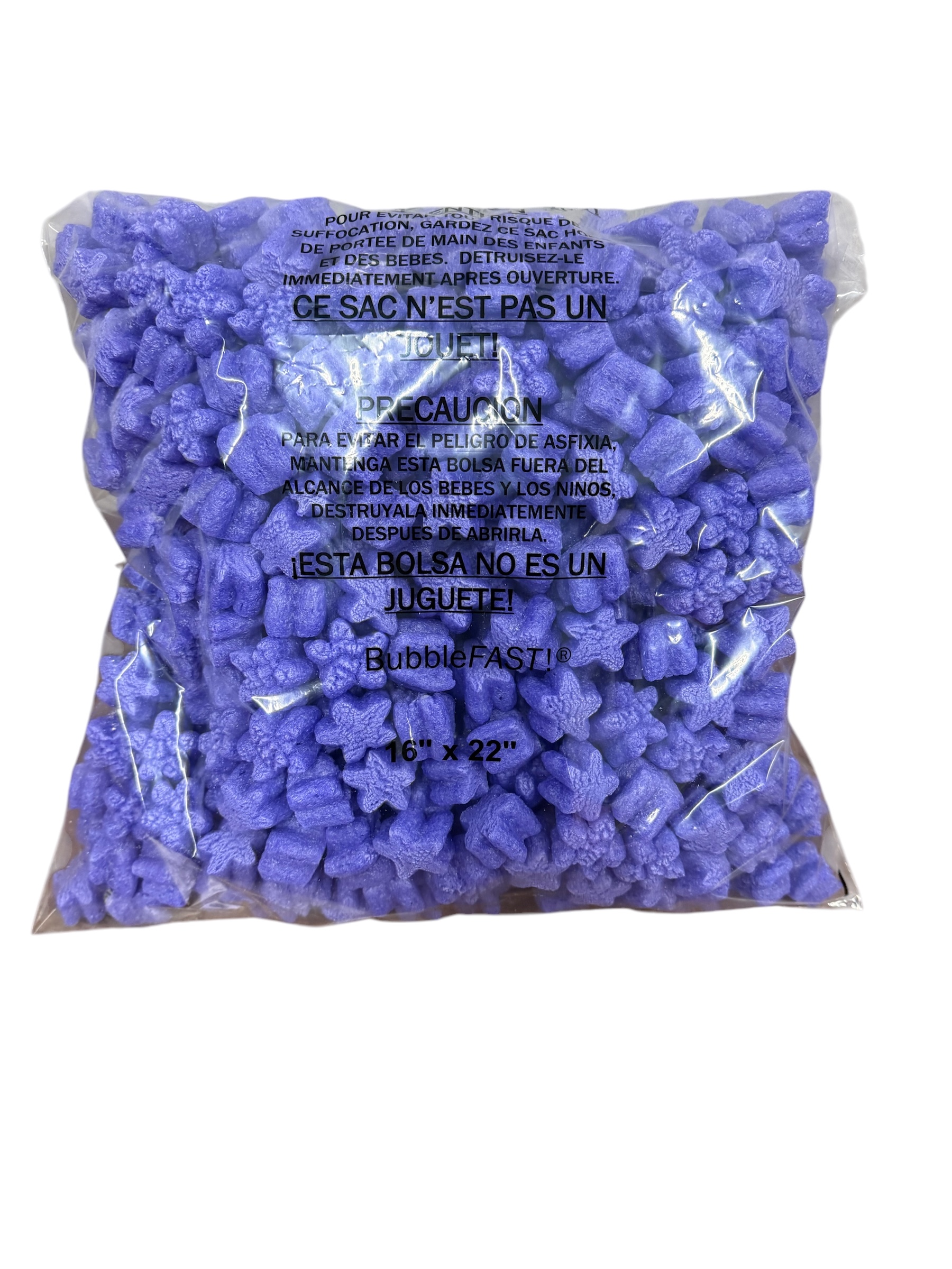 FunPak Purple Stars Packing Peanuts Mini Pack Plant Based Biodegradable Compostable  0.6 cu ft Bag
