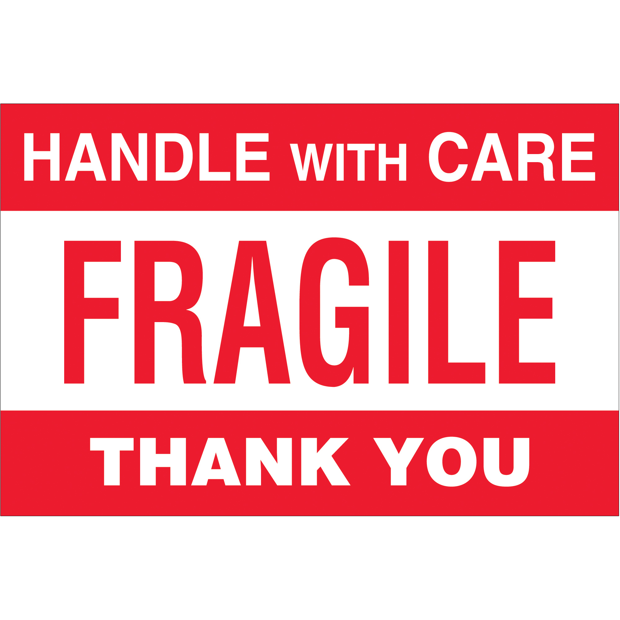 4 x 6" - Fragile-Handle With Care Labels
