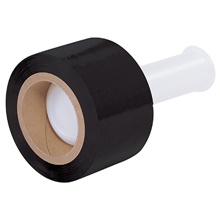 18-3" x 80 Gauge x 1000' Black Bundling Stretch Film