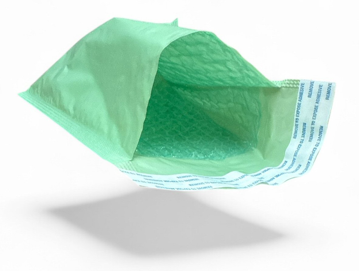 Bubblefast! #0 (6" x 10") BioNatur Biodegradable & Recyclable Green Poly Bubble Mailers