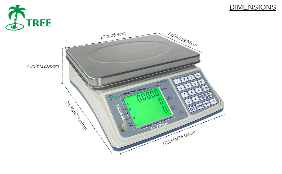 Mid Counting Scales Plus - 3 lb x 0.0001lb