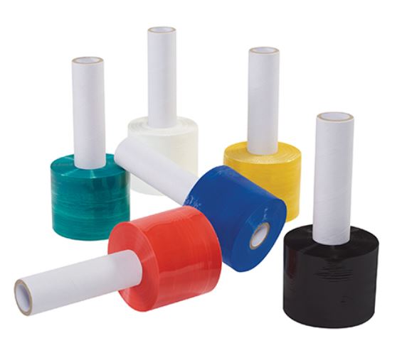 3" x 80 Gauge x 1000' Extended Core Bundling Film-Colors