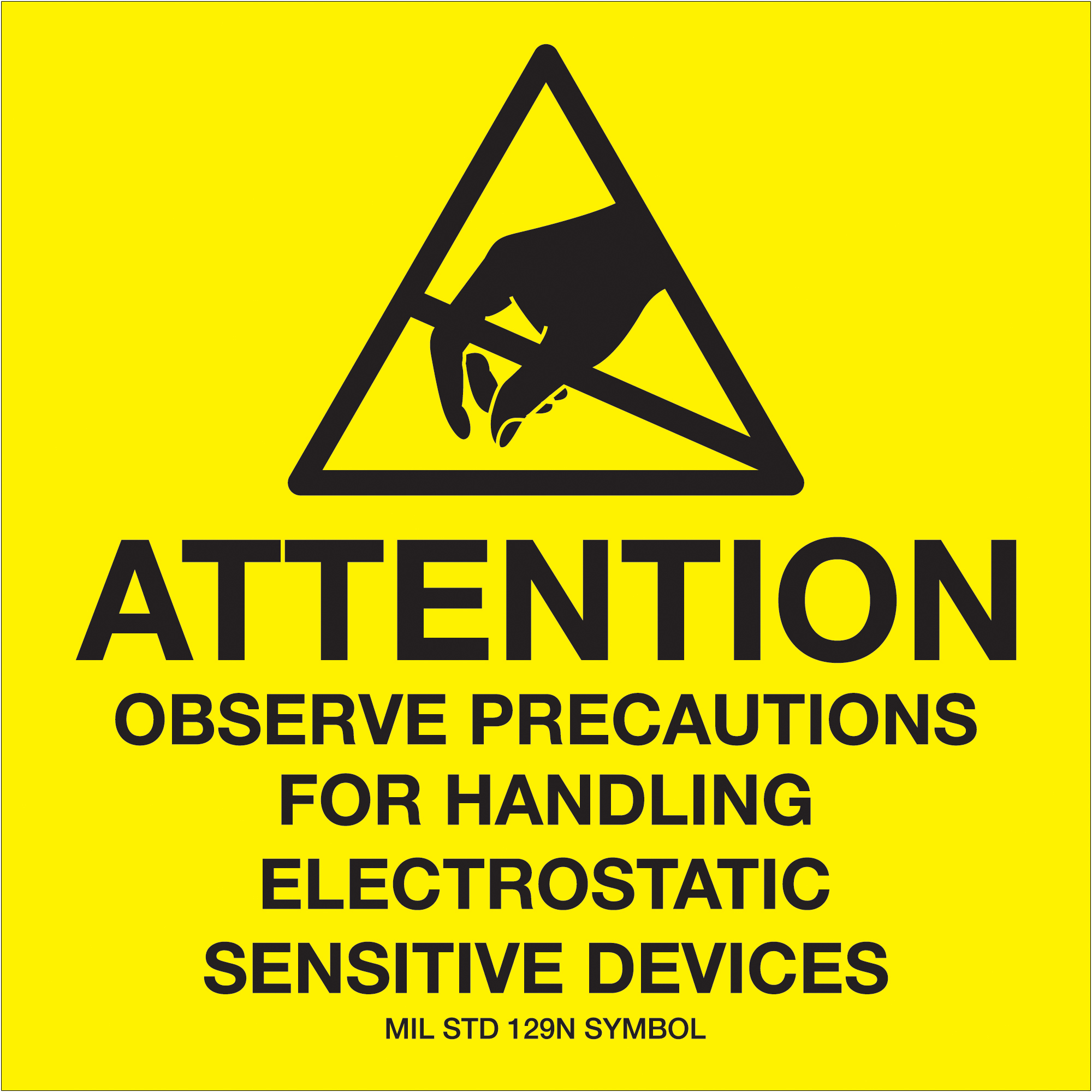 4 x 4" - "Attention-Observe Precautions" Labels
