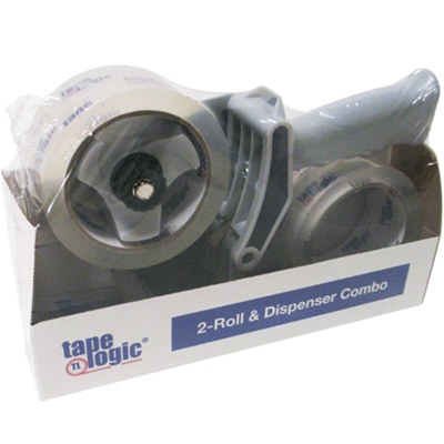 Tape Logic® 2" x 55 Clear 2-Roll Dispenser Combo