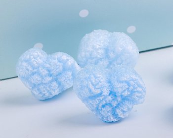 FunPak Blue Hearts Packing Peanuts  Plant Based Biodegradable Compostable 1.5  cu ft Bag