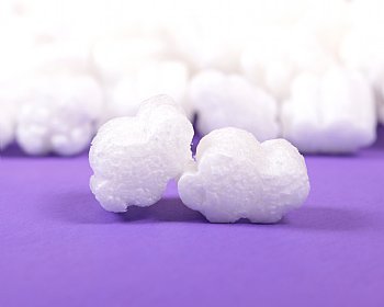 FunPak Puffy Clouds Packing Peanuts  Plant Based Biodegradable Compostable 1.5  cu ft Bag
