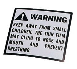 500 Suffocation Warning Labels
